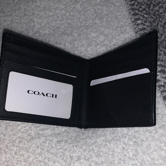 🆕 - MENS Authentic Coach Black Signature billfold WALLET - Picture 3 of 7